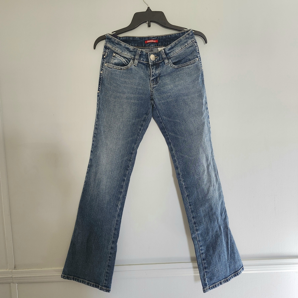 Y2K Low Waisted Classic Blue Denim Jeans